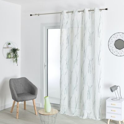 Printed Rustic Cheesecloth Sheer Curtain - Gray - 140 X 240cm