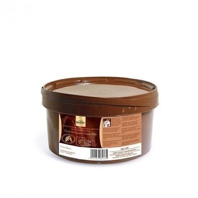 CACAO BARRY - GRUE DE CACAO (éclats de cacao torréfiés)- 43,5 % CACAO- seau 1kg