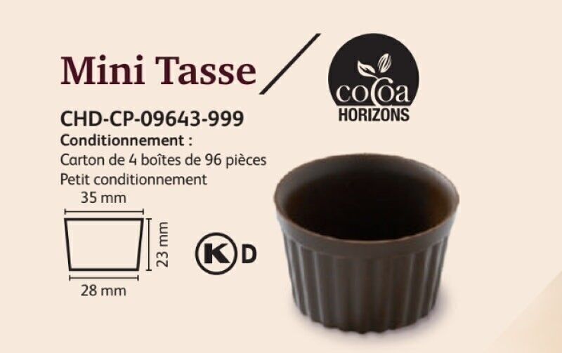 CACAO BARRY - COPPETTE (CARTONE 96 PEZZI) finestra trasparente 0,547kg