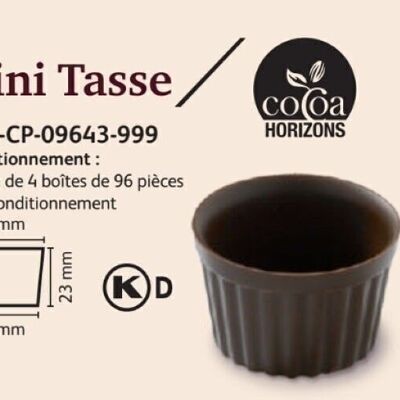 CACAO BARRY - COPPETTE (CARTONE 96 PEZZI) finestra trasparente 0,547kg