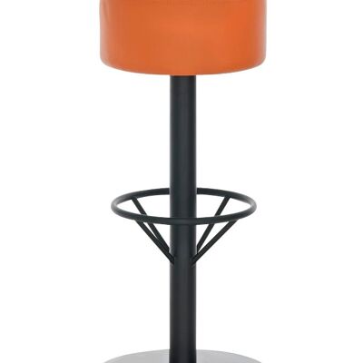 Taburete de bar Pisa B76 naranja 38x38x76 cuero artificial naranja metal