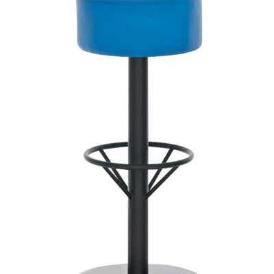 Taburete de bar Pisa B85 azul 38x38x85 cuero artificial azul metal