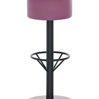 Taburete de bar Pisa B85 violeta 38x38x85 polipiel metal violeta