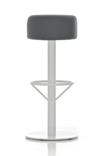 Tabouret de bar Pisa W76 Gris 38x38x76 Similicuir gris métal 2