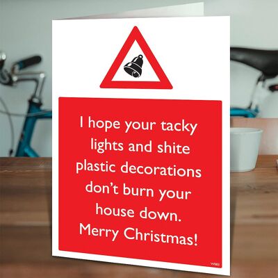 Shite Decorations Rude Christmas Card