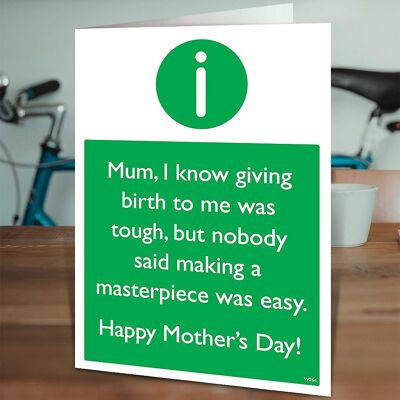Masterpiece Mum Funny Mother's Day Card