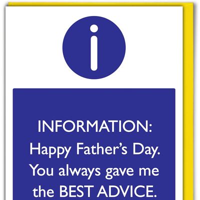 Best Advice Funny Father's Day Card