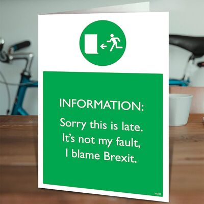Belated Brexit Funny Belated Card