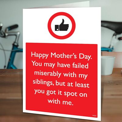 Spot On With Me Mother''s Day - Sibling Card