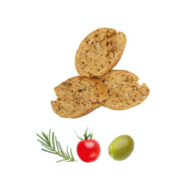 GAMME BIO - BISCUITS APÉRITIFS - Cantuccini tomates, olives & romarin - Sachet stand up 5