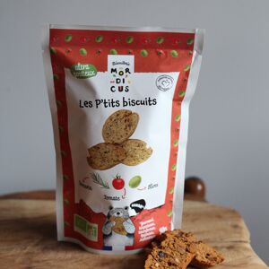 GAMME BIO - BISCUITS APÉRITIFS - Cantuccini tomates, olives & romarin - Sachet stand up