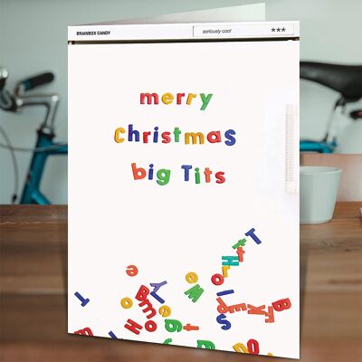 Merry Christmas Big T*ts Rude Christmas Card