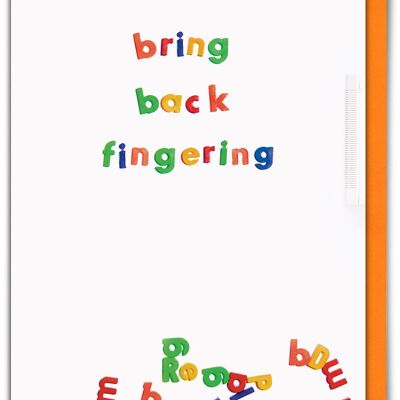 Bring Back Fingering Rude Birthday Card
