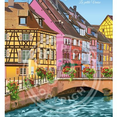 Affiche 50x70 de la ville de Colmar