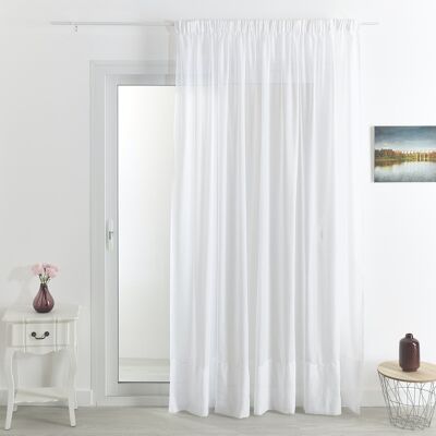 Voilage Polyester/Lin Cornely - Blanc - 360 X 240 cm
