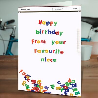 From Your Favourite Niece Funny Uncle / Aunt Card