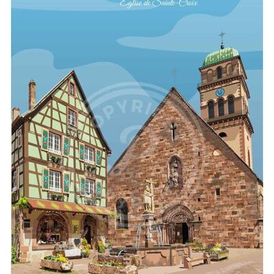 Póster de 30x40 de la ciudad de Kaysersberg