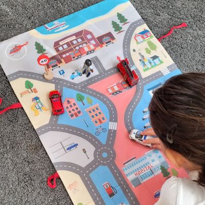 Tapis de jeu nomade "En ville avec les secours"