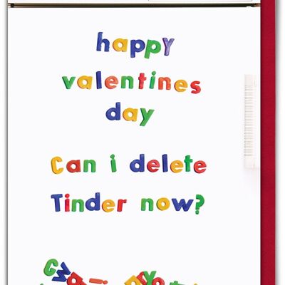 Can I Delete Tinder? Funny Valentines Card
