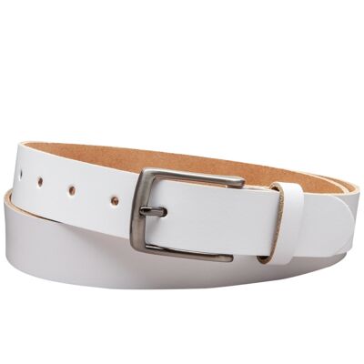 30 mm split leather belt model EH310-SL-White