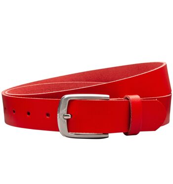 Ceinture 30 mm en croûte de cuir modèle EH315-SL-Rouge 2