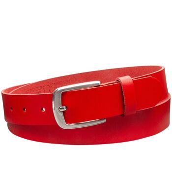 Ceinture 30 mm en croûte de cuir modèle EH315-SL-Rouge 3