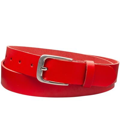 Ceinture 30 mm en croûte de cuir modèle EH317-SL-Rouge