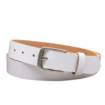 30 mm split leather belt model EH317-SL-White