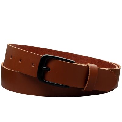 Ceinture 30 mm en croûte de cuir modèle EH318-SL-Marron Clair