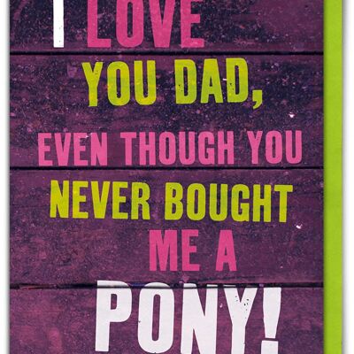 Pony Funny Father's Day Card