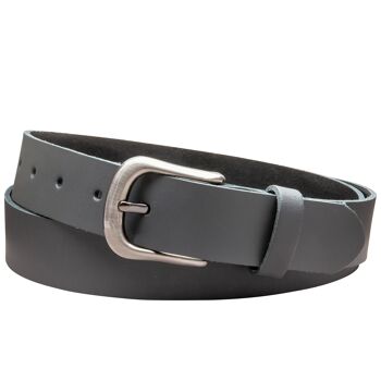 Ceinture 30 mm en croûte de cuir modèle EH324-SL-Gris 1