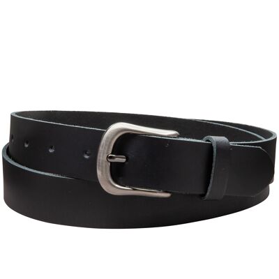 Ceinture 30 mm en croûte de cuir modèle EH324-SL-Noir