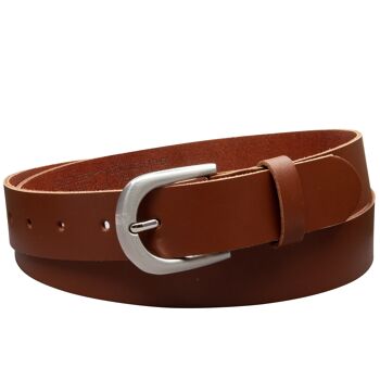 Ceinture 30 mm en croûte de cuir modèle EH38-SL-Marron Clair 3