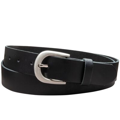 Ceinture 30 mm en croûte de cuir modèle EH38-SL-Noir