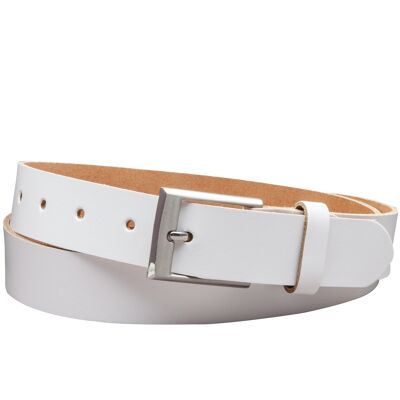 Ceinture en croûte de cuir 30 mm modèle EH39-SL-Blanc