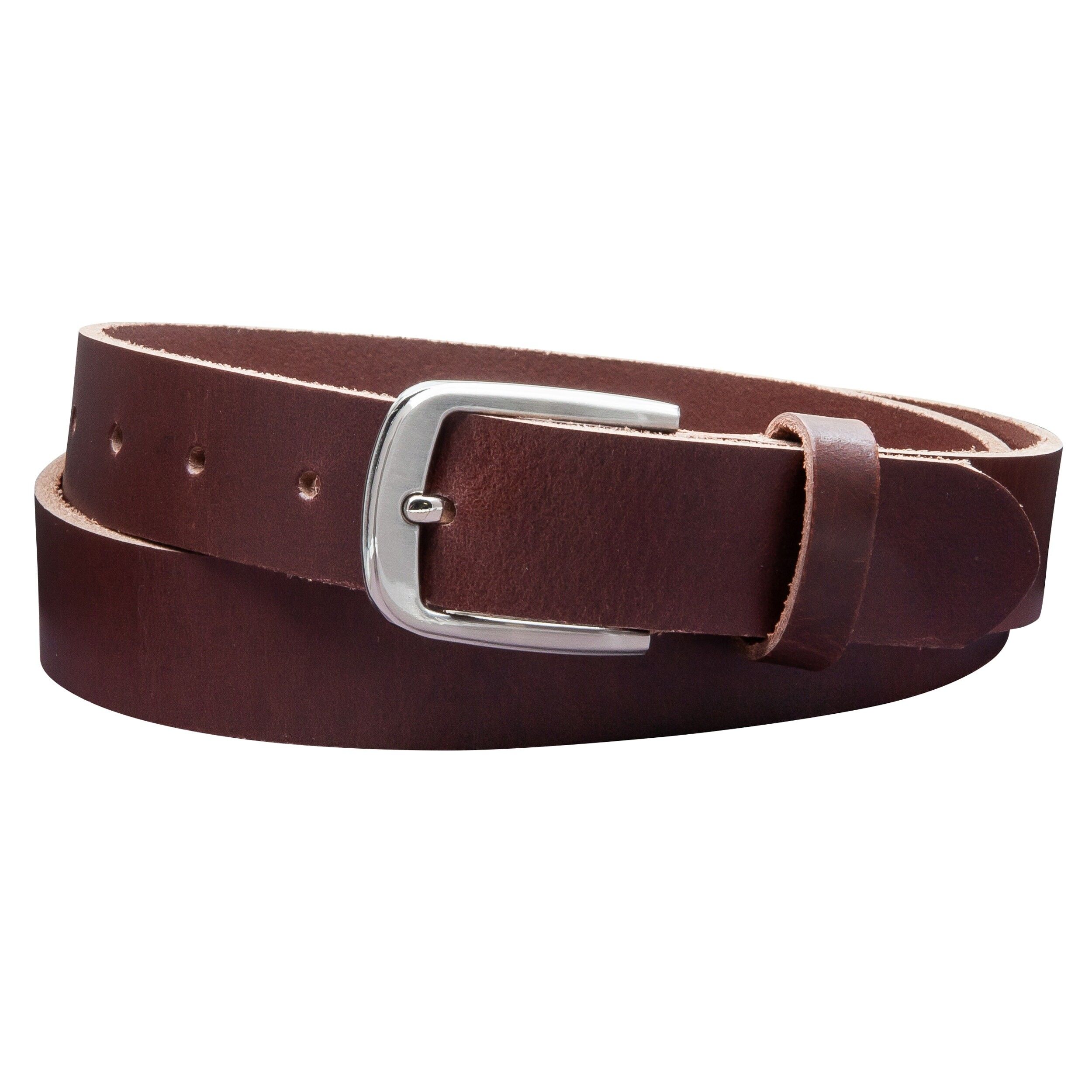 Cintura 30 mm in pelle piena modello EH315-VL- testa di moro