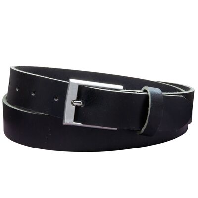 Ceinture 30 mm tout cuir modèle EH39-VL noir