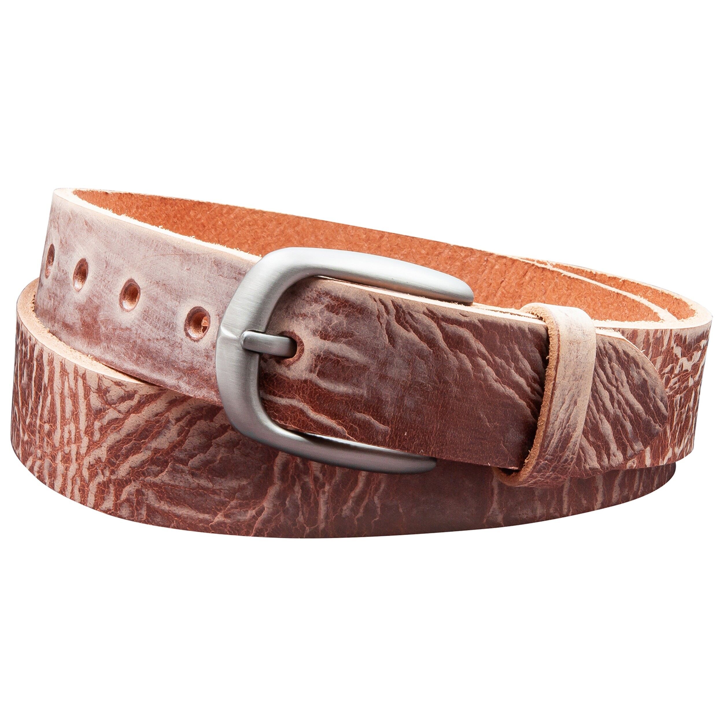 Cintura 35 mm in pelle levigata modello EH417-GE-Rustic