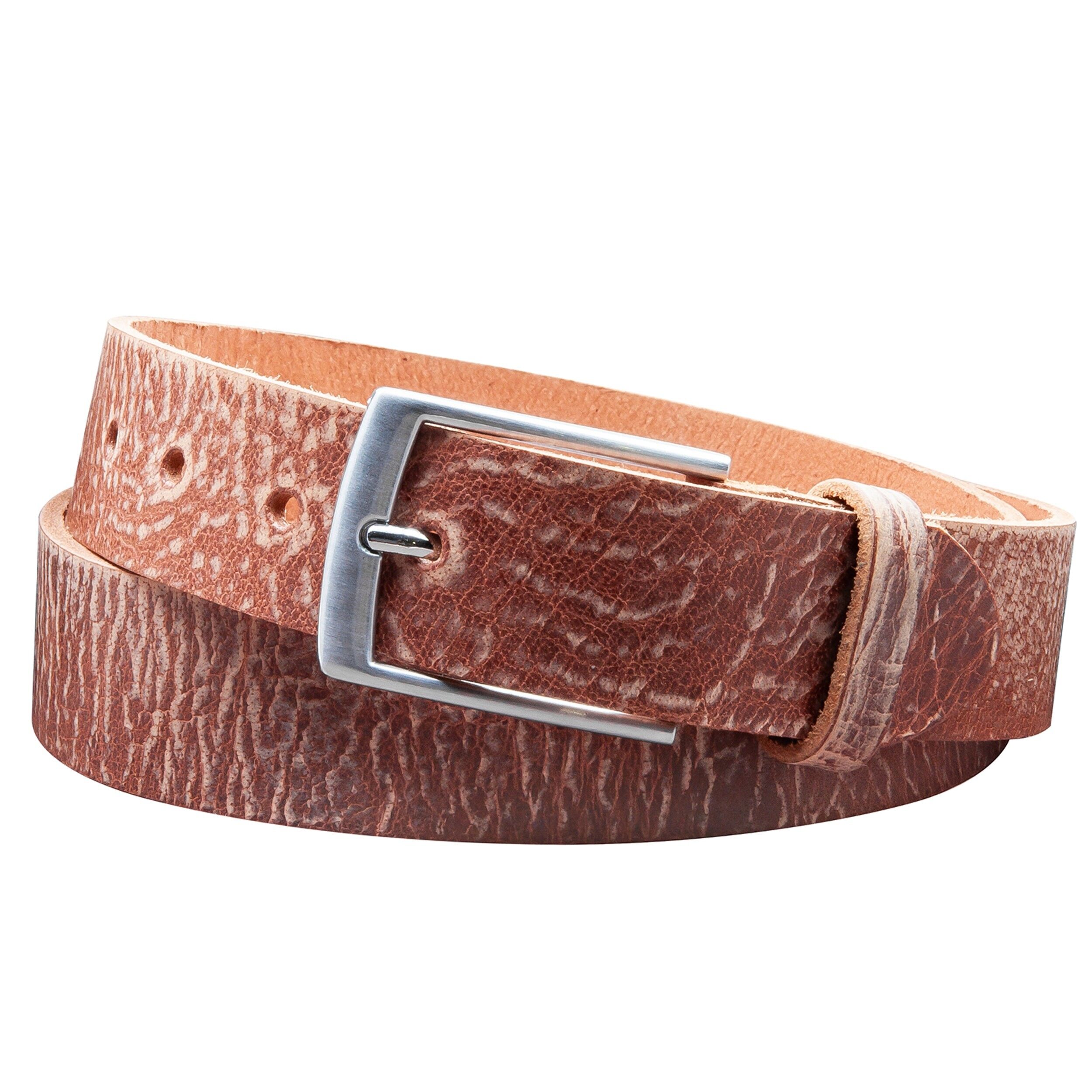 Cintura 35 mm in pelle levigata modello EH421-GE-Rustic