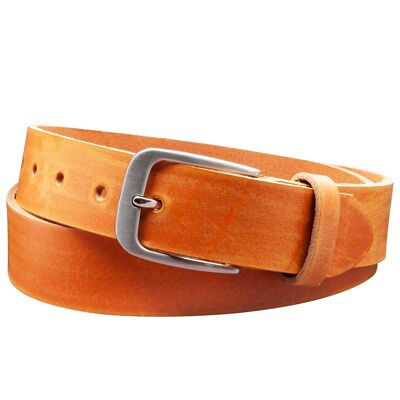 35 mm belt Honed leather model EH428-GE-Cognac