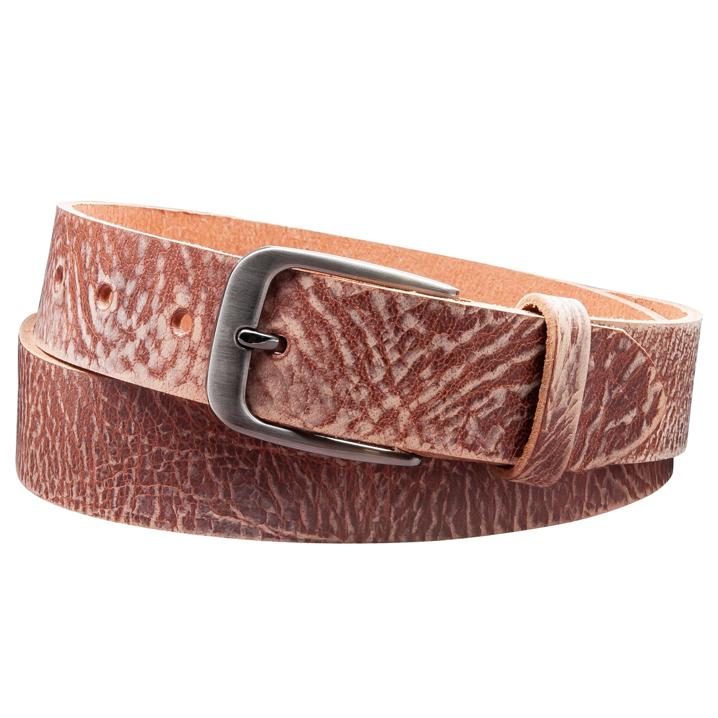 Cintura 35 mm in pelle levigata modello EH434-GE-Rustic