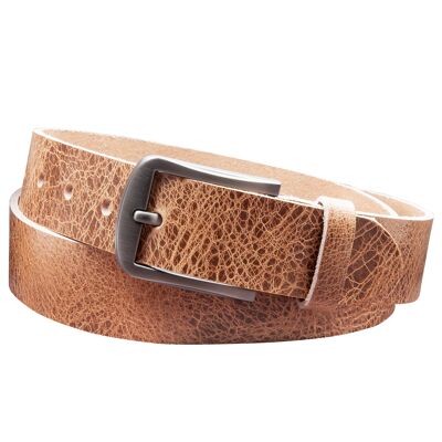 Ceinture 35mm Cuir Rustique Modèle EH416-RL-Marron Clair