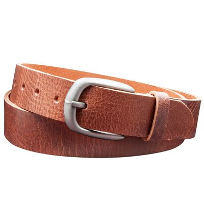 Ceinture 35mm Cuir Rustique Modèle EH417-RL-Marron Foncé