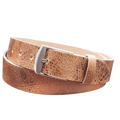 Ceinture 35mm Cuir Rustique Modèle EH49-RL-Marron Clair