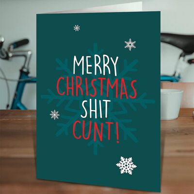 Shit Cunt Funny Christmas Card