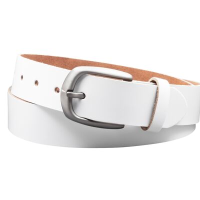 35mm split leather belt model EH417-SL-White