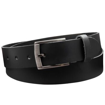 Ceinture 35 mm en croûte de cuir modèle EH418-SL-Noir 3