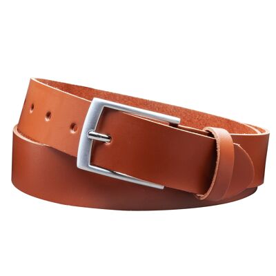 Cintura 35 mm in pelle crosta modello EH421-SL-Cognac