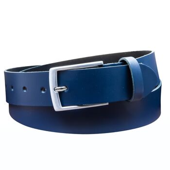 Ceinture 35 mm croûte de cuir modèle EH421-SL-Bleu marine 3