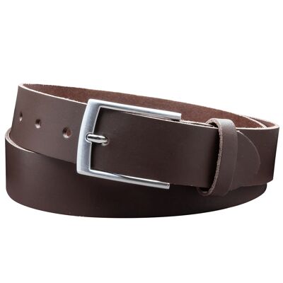 Cintura da 35 mm in pelle crosta modello EH421-SL-Dark Brown